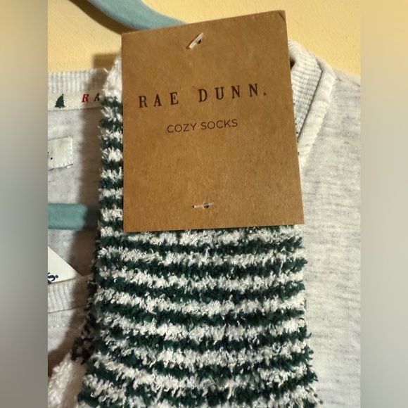 Rae Dunn Jingle Bells cozy socks and sweatshirt, size Large - Picture 3 of 12